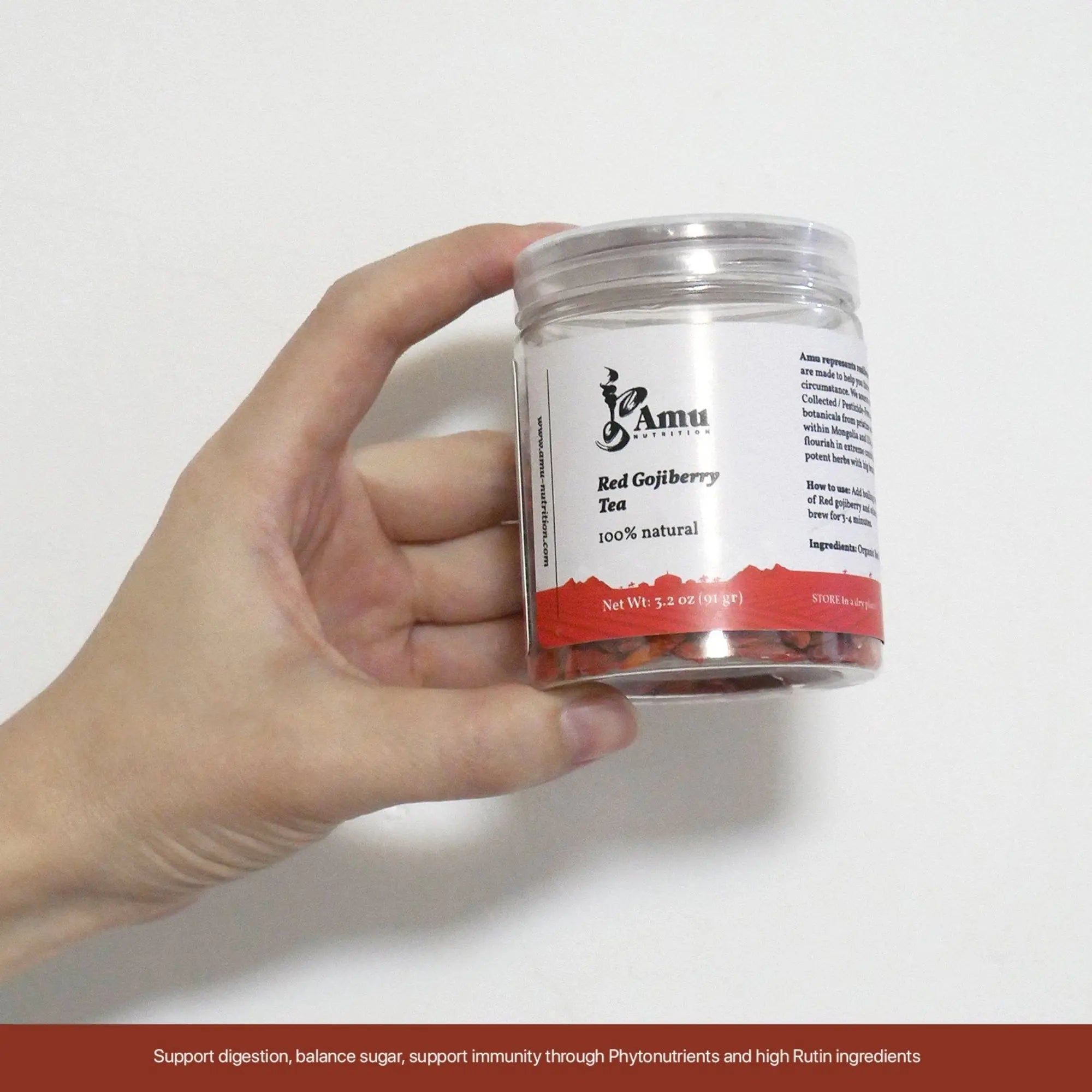 Red Goji Berry – Asian Longevity Elixir - 90 g - Packed with Antioxidants, Supports Liver, Kidney, Eye Health, and Blood Regulation