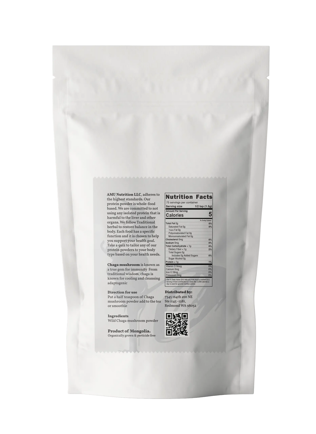 Mongolian Chaga Mushroom Powder 113 g
